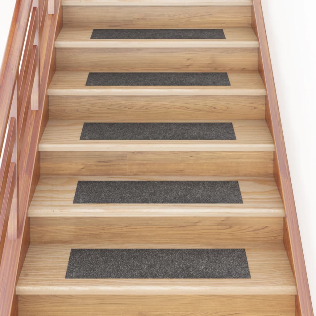 Self-adhesive Stair Mats Rectangular 15 pcs 76x20 cm Anthracite - Decor Base