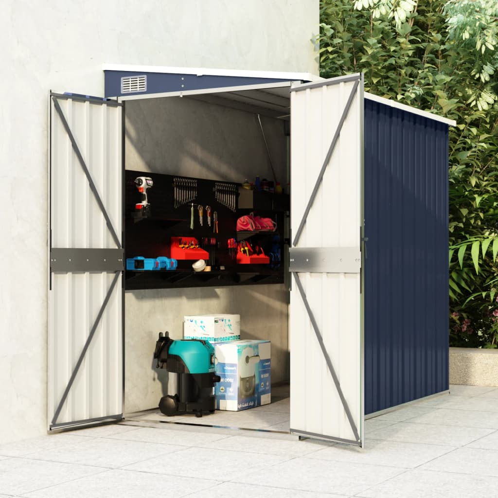 Wall-mounted Garden Shed Anthracite 118x194x178 cm Steel - Merkel Designers