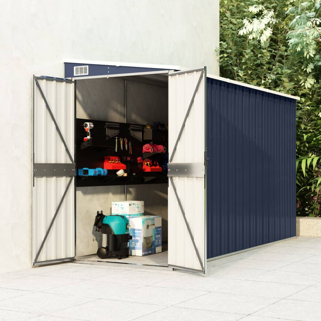 Wall-mounted Garden Shed Anthracite 118x288x178 cm Steel - Casper Homes