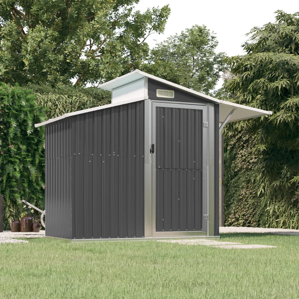Garden Shed Anthracite 270x130x208.5 cm Galvanised Steel - Style and Chic