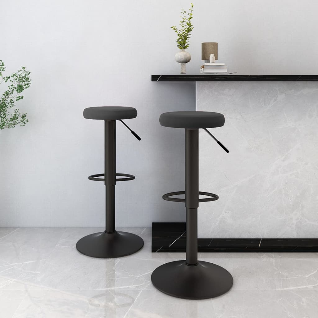 Bar Stools 2 pcs Black Velvet - Direct Imports