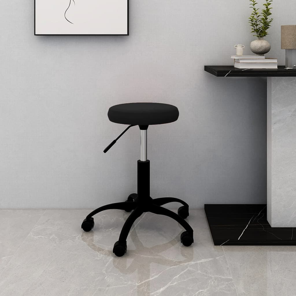 Office Swivel Chair Black Velvet - Charlotte Dunes