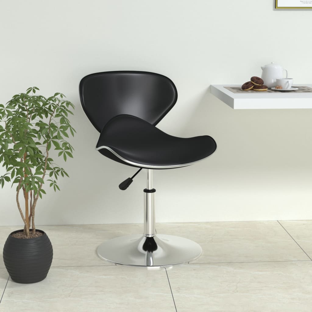 Bar Stool Black Faux Leather - The Home Maker
