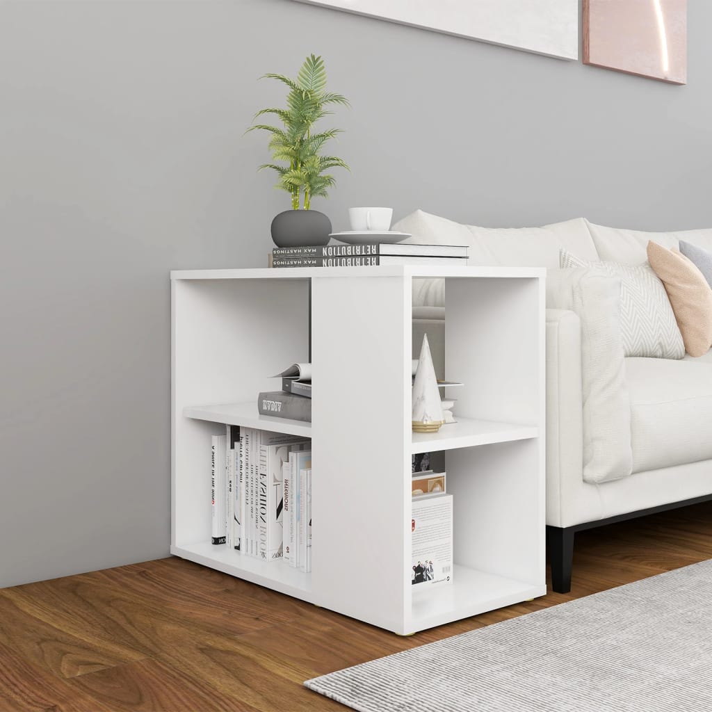 Side Cabinet White 60x30x50 cm Engineered Wood - Brittle & Co