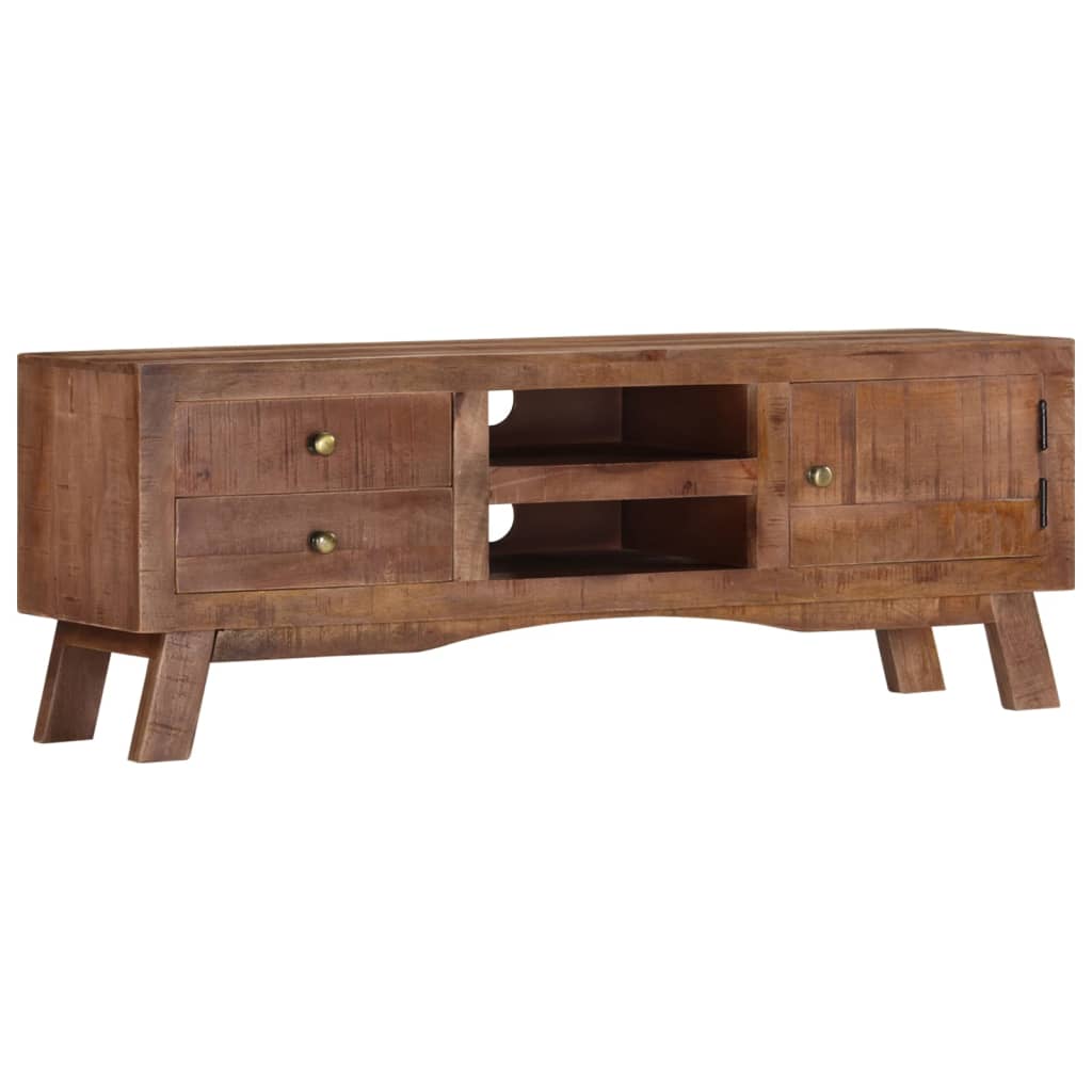 TV Cabinet 110x30x40 cm Rough Mango Wood - Tyrell & Tyrell