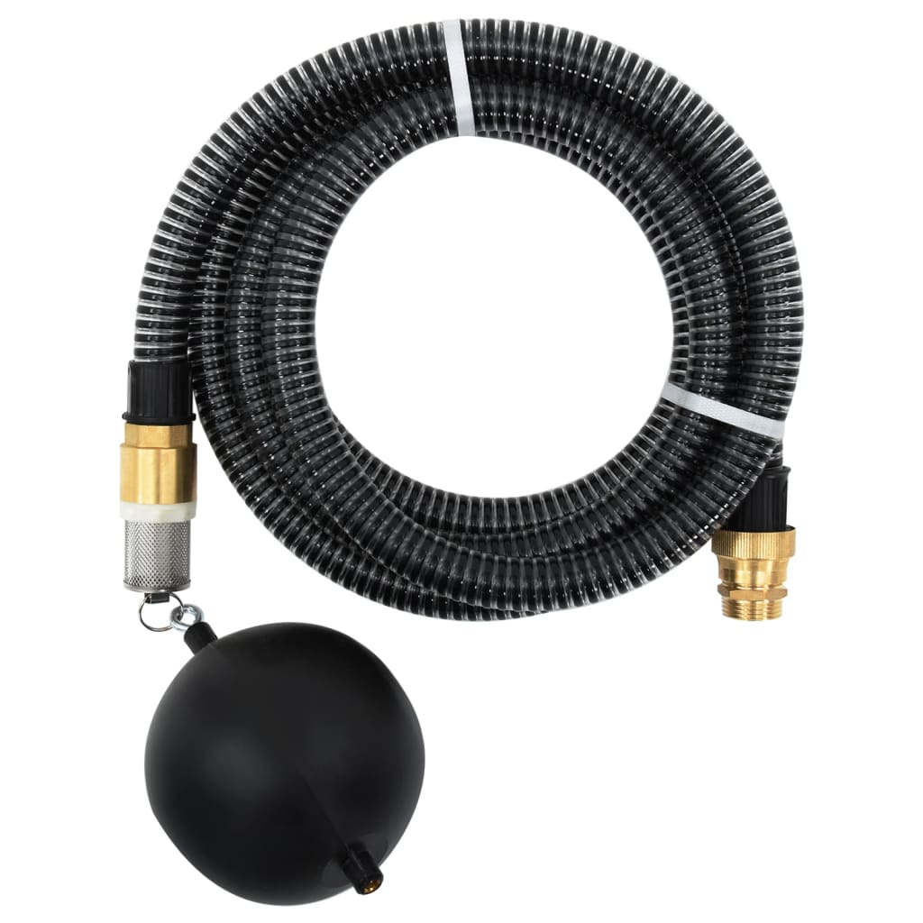 Suction Hose with Brass Connectors Black 1.1" 20 m PVC - Discount Dealers