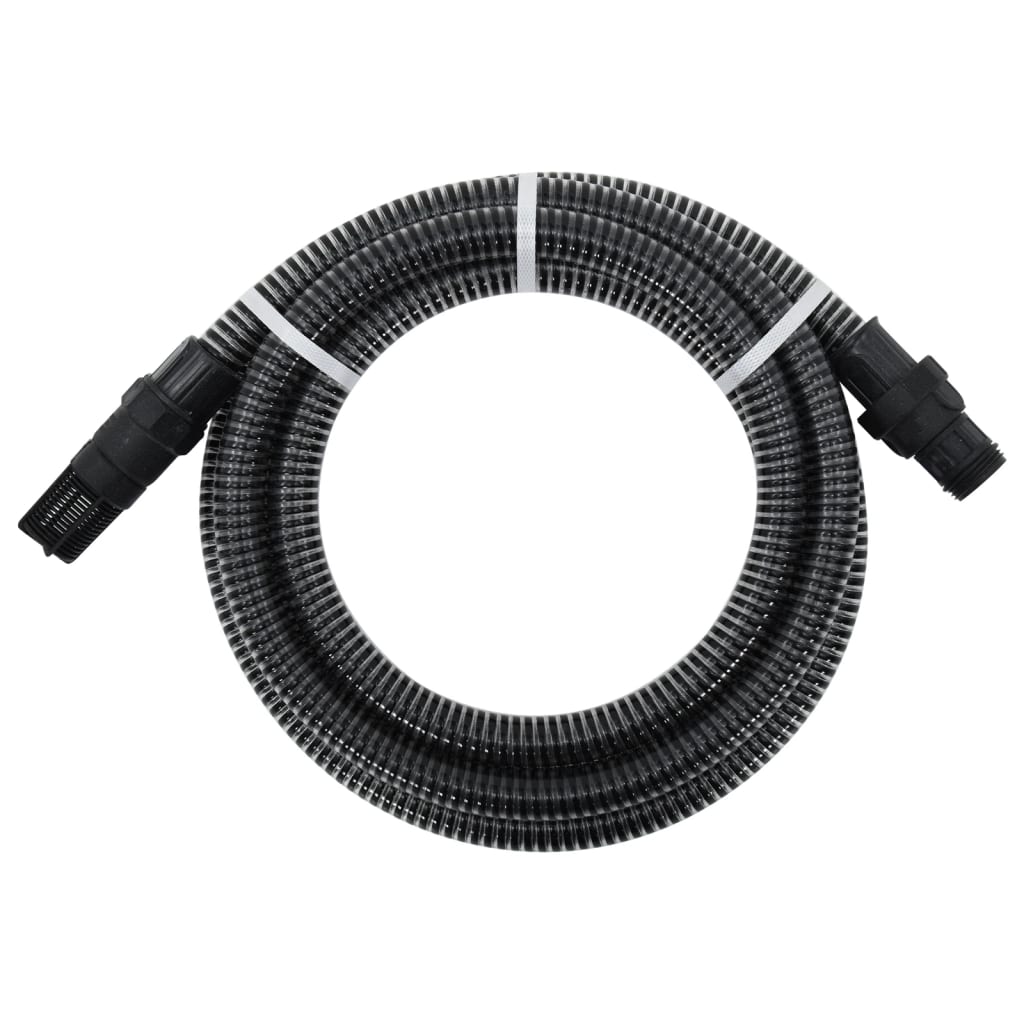 Suction Hose with PVC Connectors Black 1" 4 m PVC - Decor Base