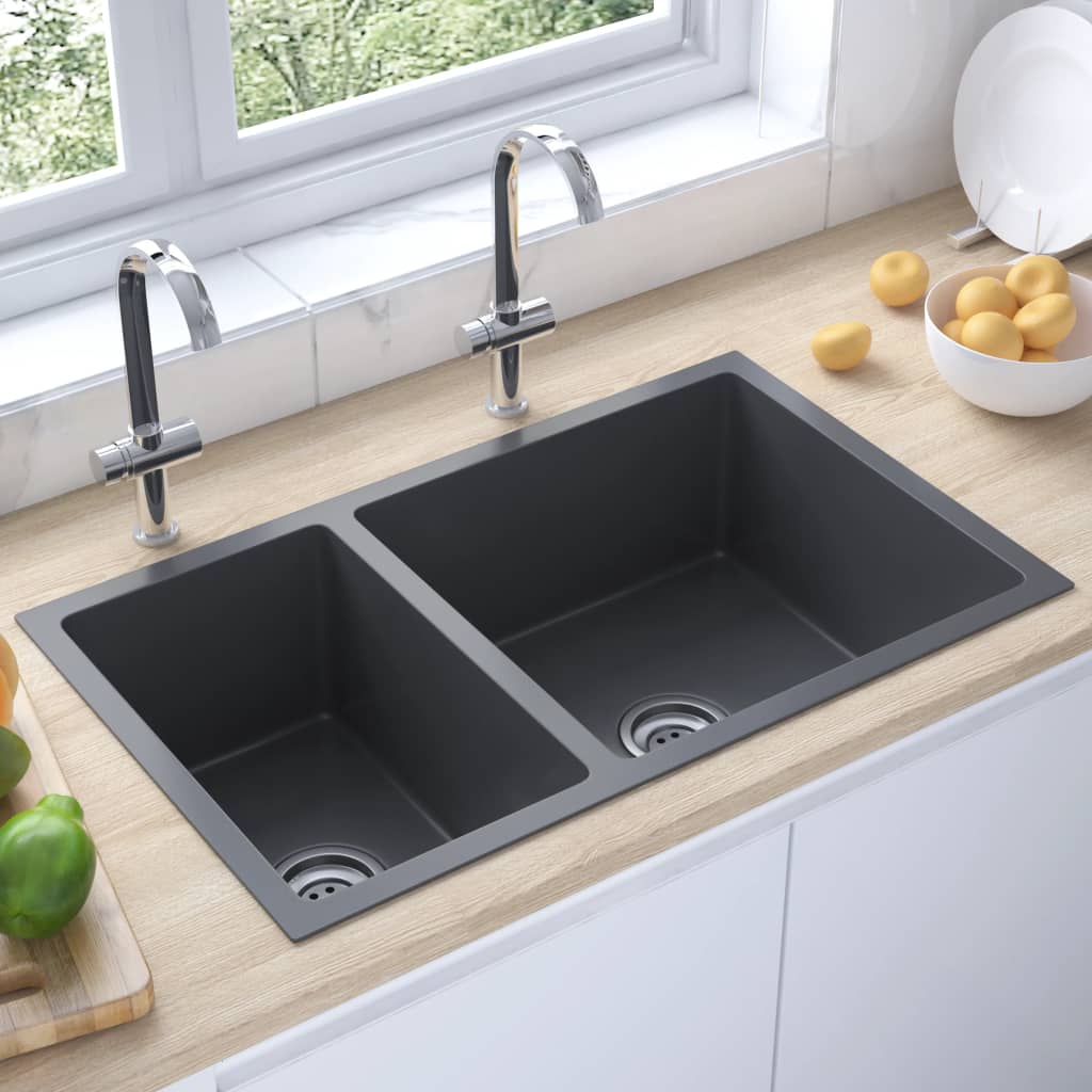 Kitchen Sink Black Stainless Steel - All Things Good