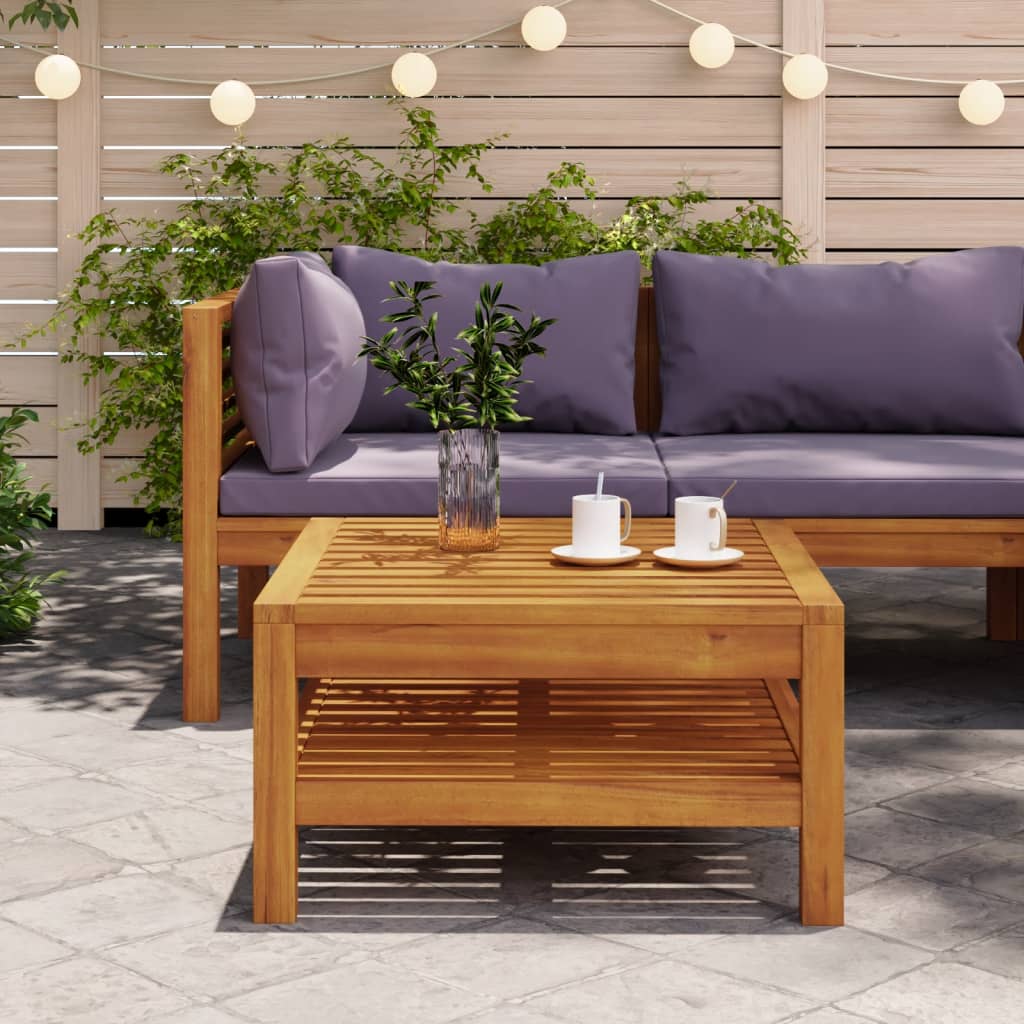 Coffee Table 65x65x35 cm Solid Acacia Wood - Discount Dealers
