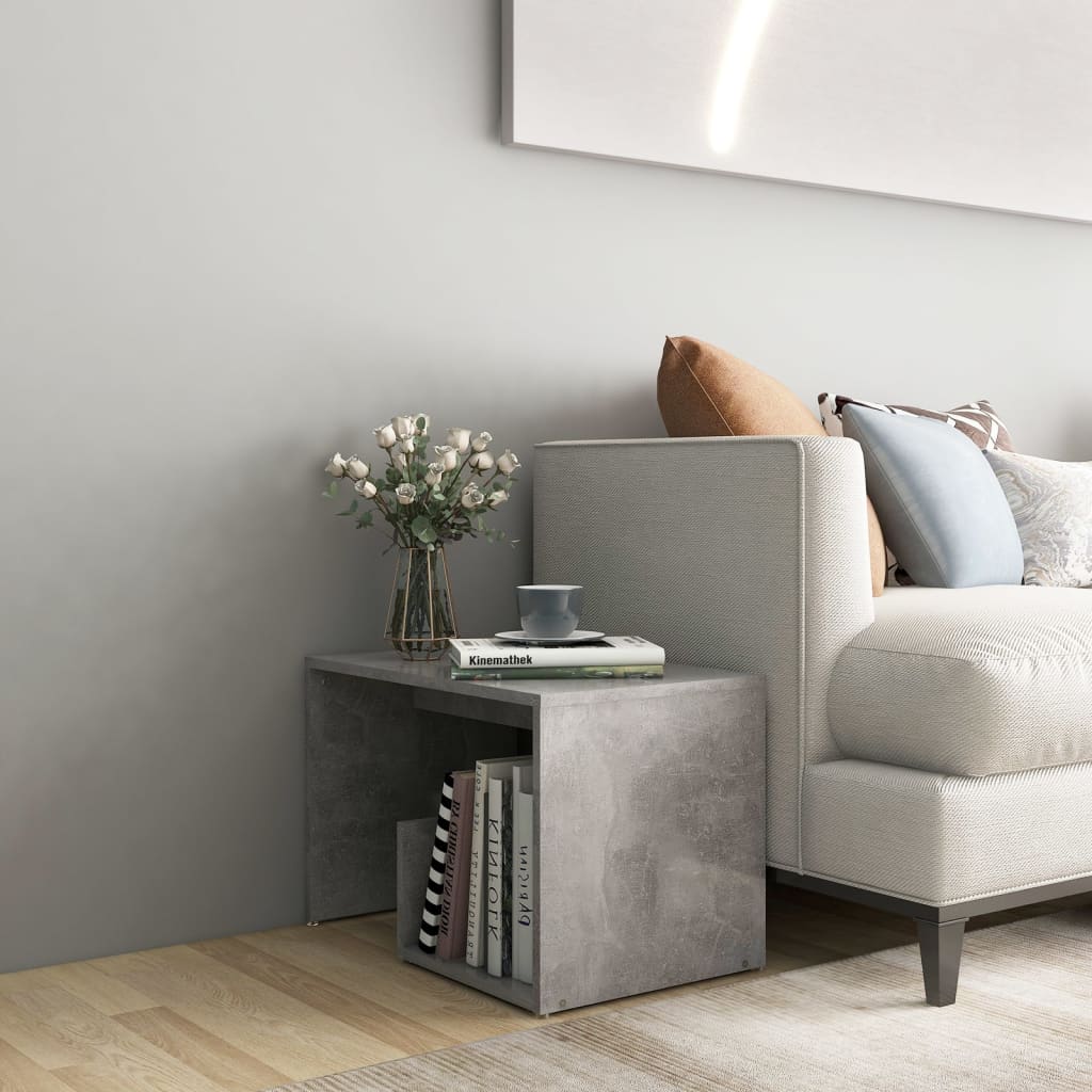 Side Table Concrete Grey 59x36x38 cm Engineered Wood - Sid & Sam