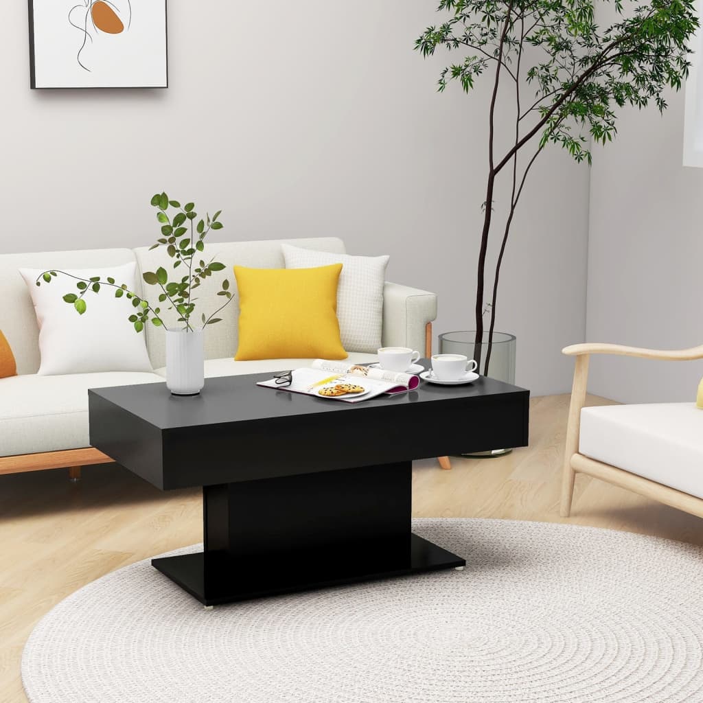 Coffee Table Black 96x50x45 cm Engineered Wood - Decor Base