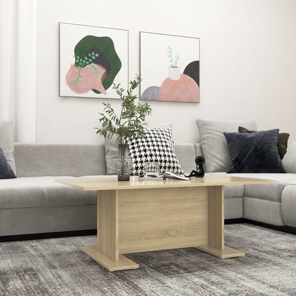 Coffee Table Sonoma Oak 103.5x60x40 cm Engineered Wood - All Things Good