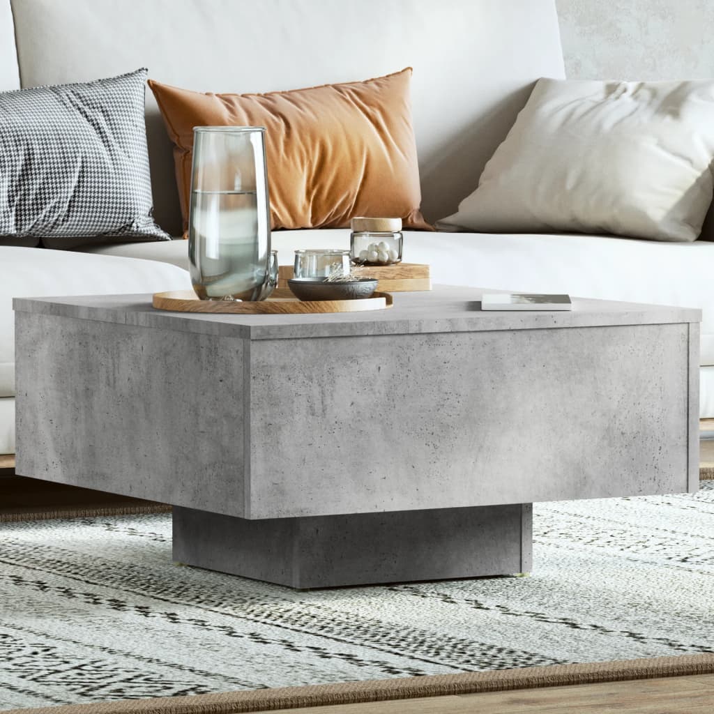 Coffee Table Concrete Grey 60x60x31.5 cm Engineered Wood - Style and Chic