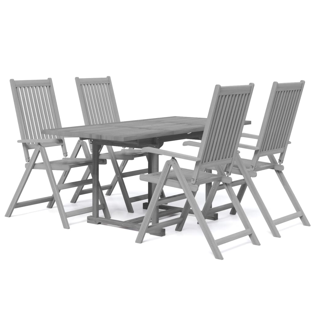 5 Piece Garden Dining Set Solid Wood Acacia - Casper Homes