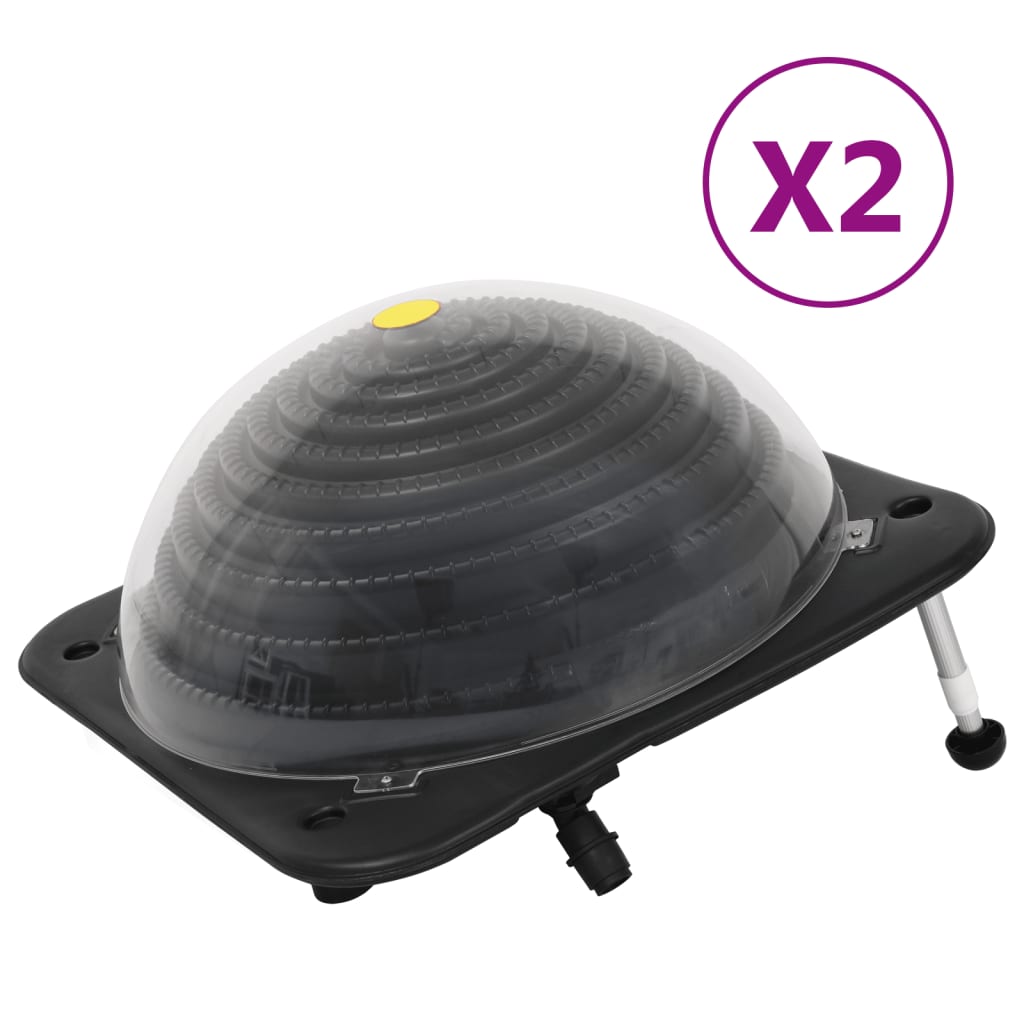 Solar Pool Heaters 2 pcs 75x75x36 cm HDPE Aluminium - Casper Homes