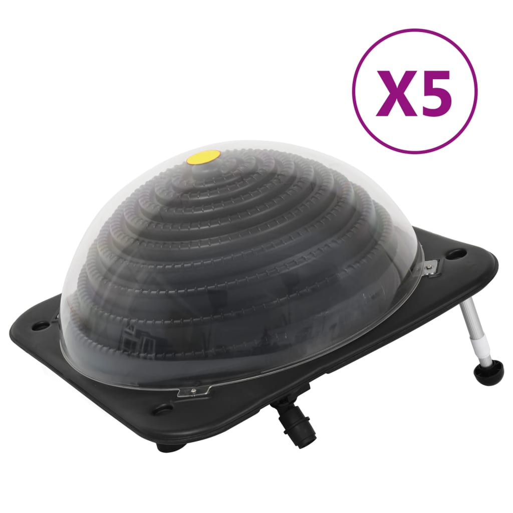 Solar Pool Heaters 5 pcs 75x75x36 cm HDPE Aluminium - Millennium Furniture