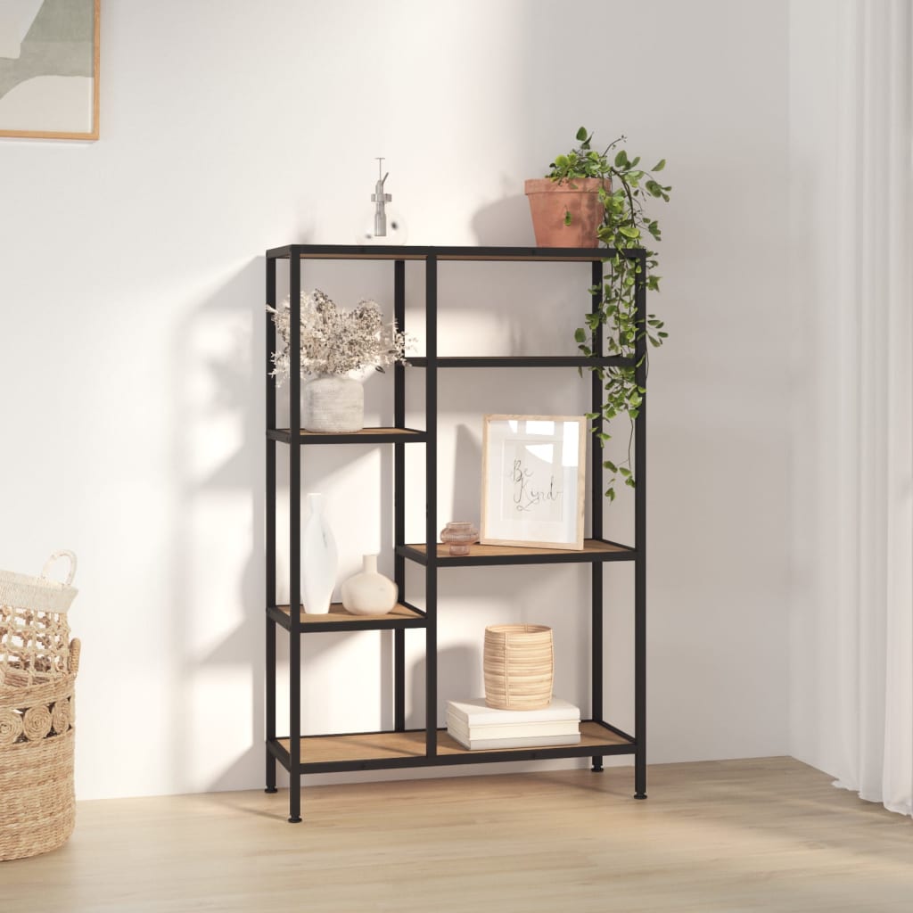 Book Shelf 80x30x120 cm Steel and Engineered Wood - Style and Chic