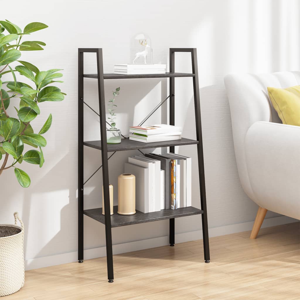 3-Tier Standing Shelf Black 56x35x108 cm - Direct Imports