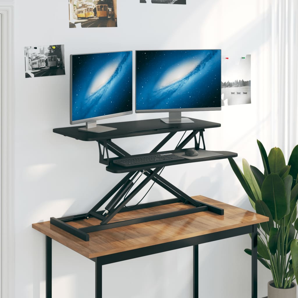 Adjustable Workstation 90x40x13-50cm Steel and Engineered Wood - Tyrell & Tyrell