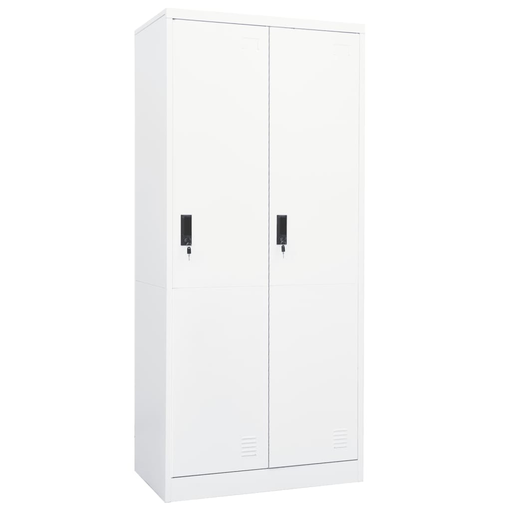 Wardrobe - VALERIE 2 Door Wardrobe White 80cm - Merlin Deals