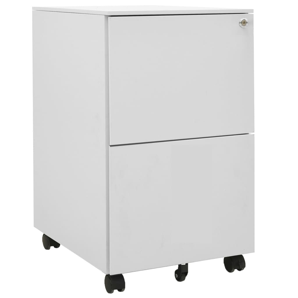 Mobile File Cabinet Light Grey 39x45x67 cm Steel - Charlotte Dunes