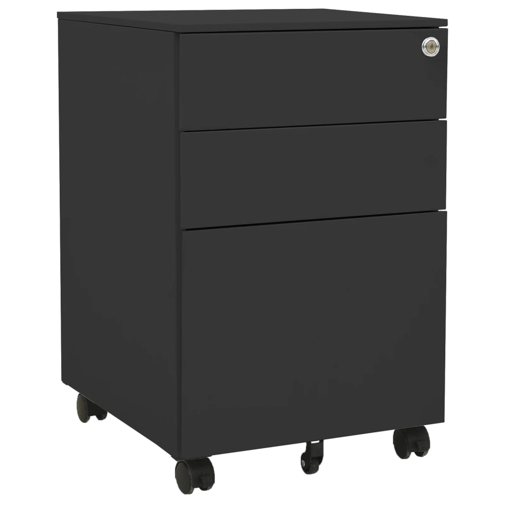 Mobile File Cabinet Anthracite 39x45x60 cm Steel - Style and Chic