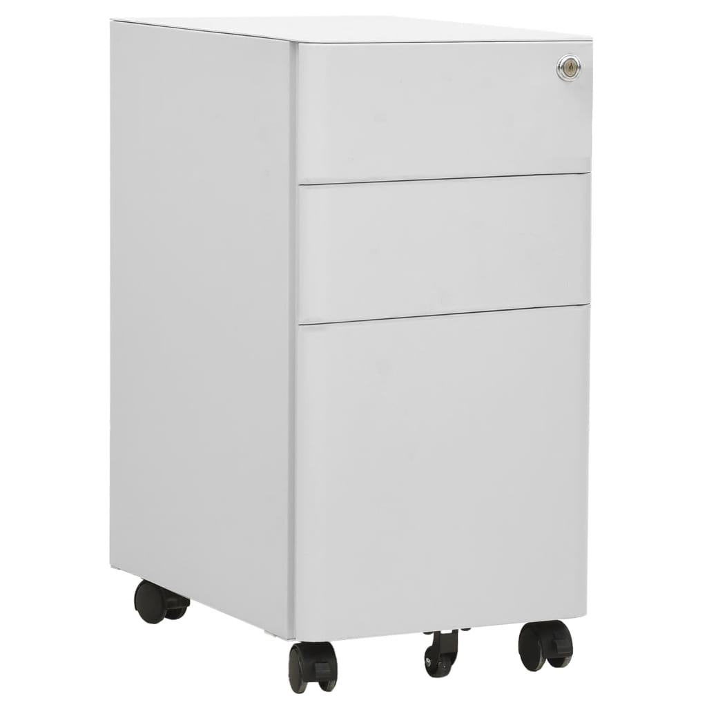 Mobile File Cabinet Light Grey 30x45x59 cm Steel - Style and Chic