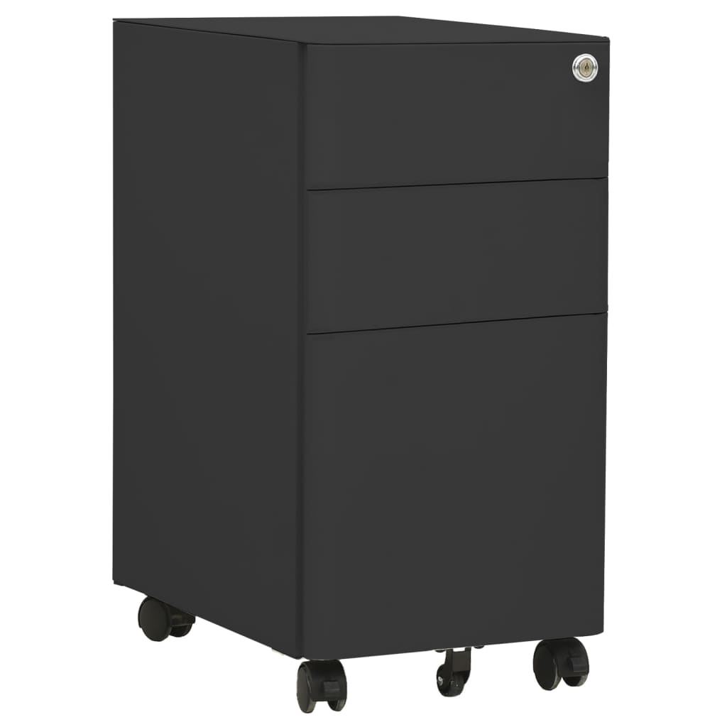 Mobile File Cabinet Anthracite 30x45x59 cm Steel - Merkel Designers