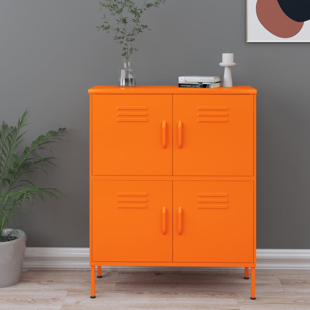 Storage Cabinet Orange 80x35x101.5 cm Steel - Merkel Designers