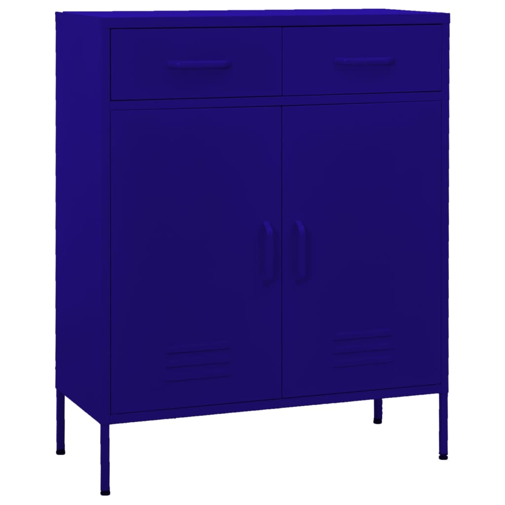 Storage Cabinet Navy Blue 80x35x101.5 cm Steel - Casper Homes