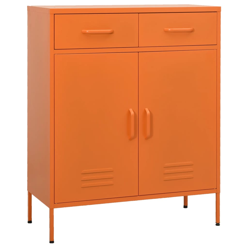 Storage Cabinet Orange 80x35x101.5 cm Steel - Casper Homes
