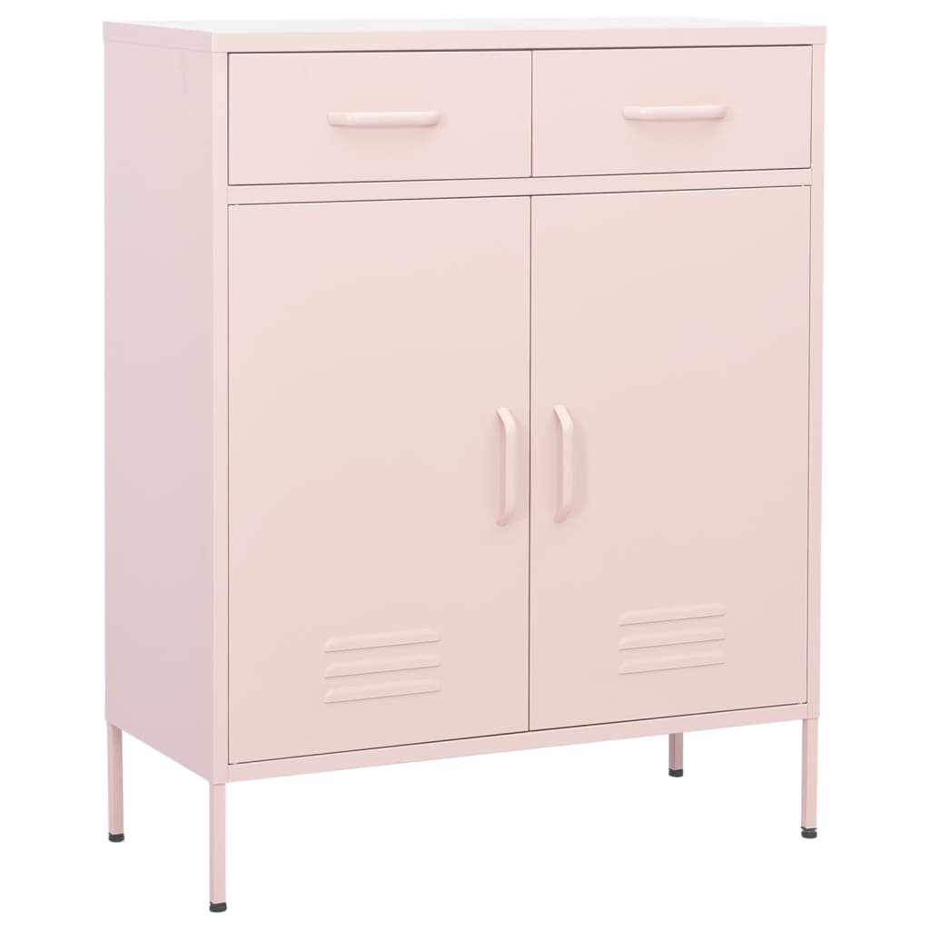 Storage Cabinet Pink 80x35x101.5 cm Steel - Direct Imports