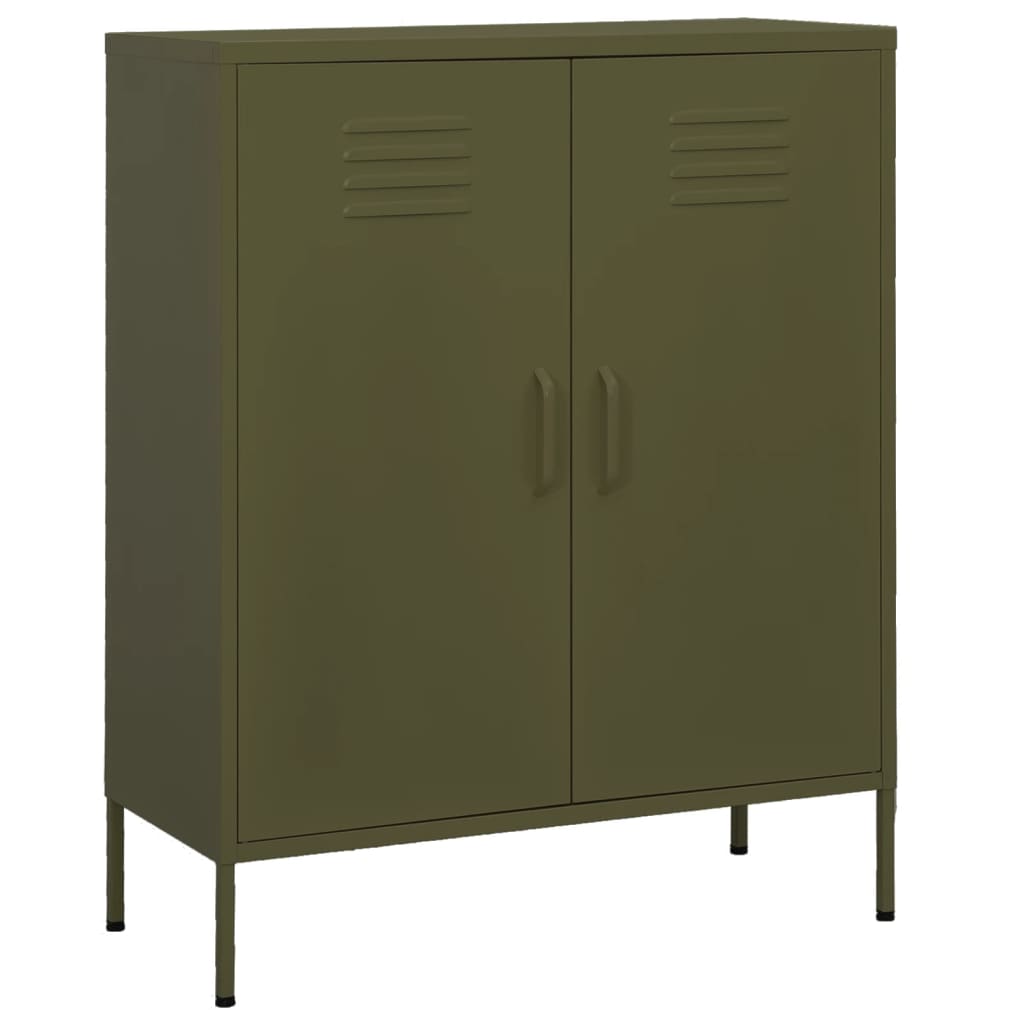 Storage Cabinet Olive Green 80x35x101.5 cm Steel - Direct Imports