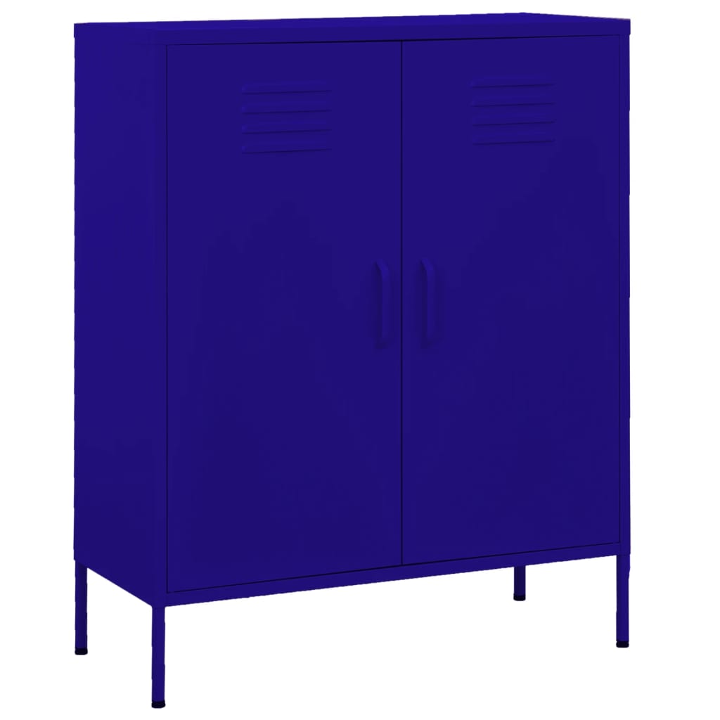Storage Cabinet Navy Blue 80x35x101.5 cm Steel - Casper Homes