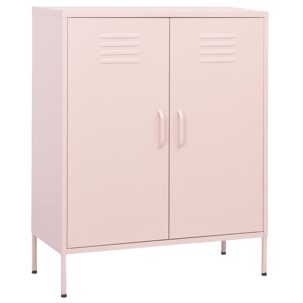 Storage Cabinet Pink 80x35x101.5 cm Steel - Brittle & Co