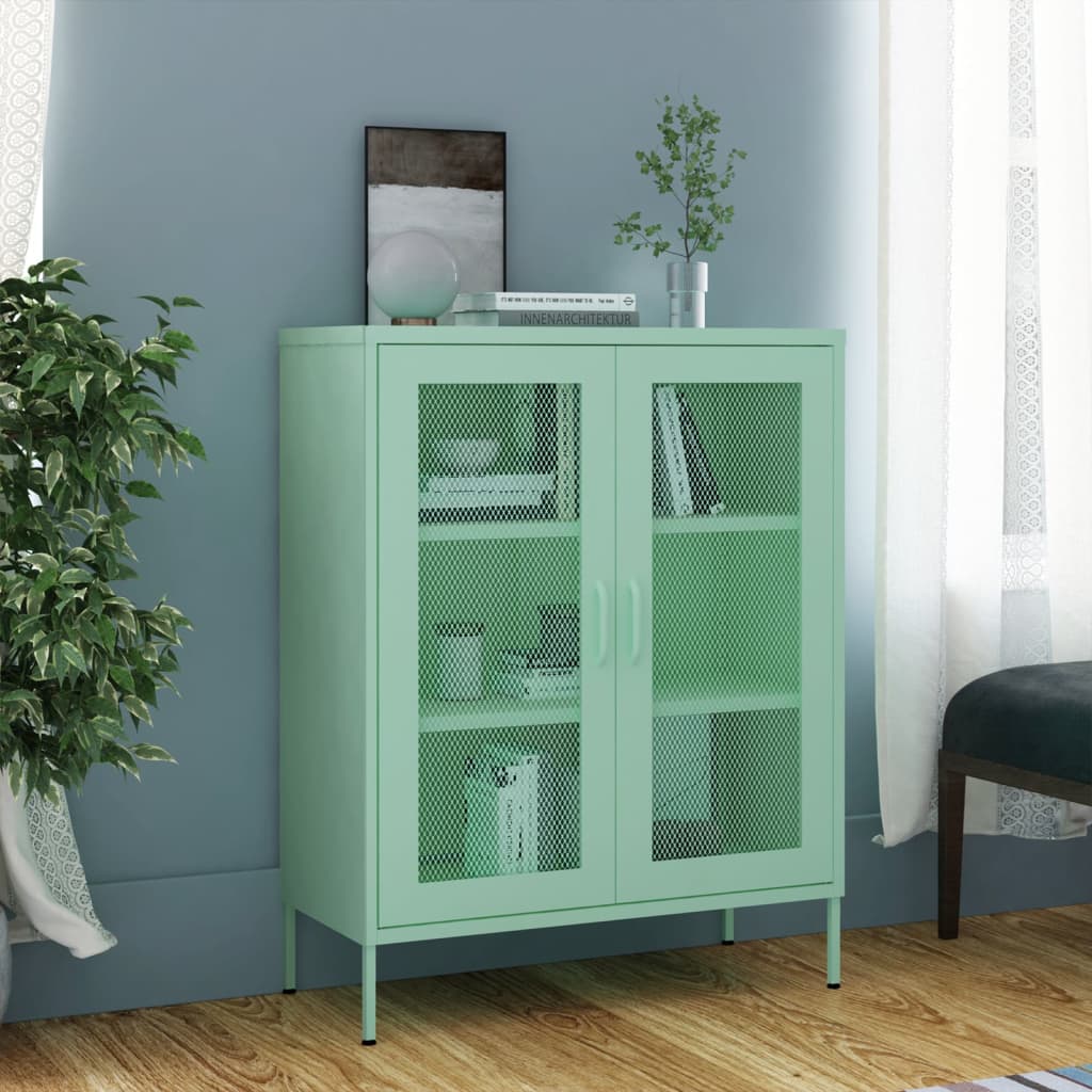 Storage Cabinet Mint 80x35x101.5 cm Steel - All Things Good