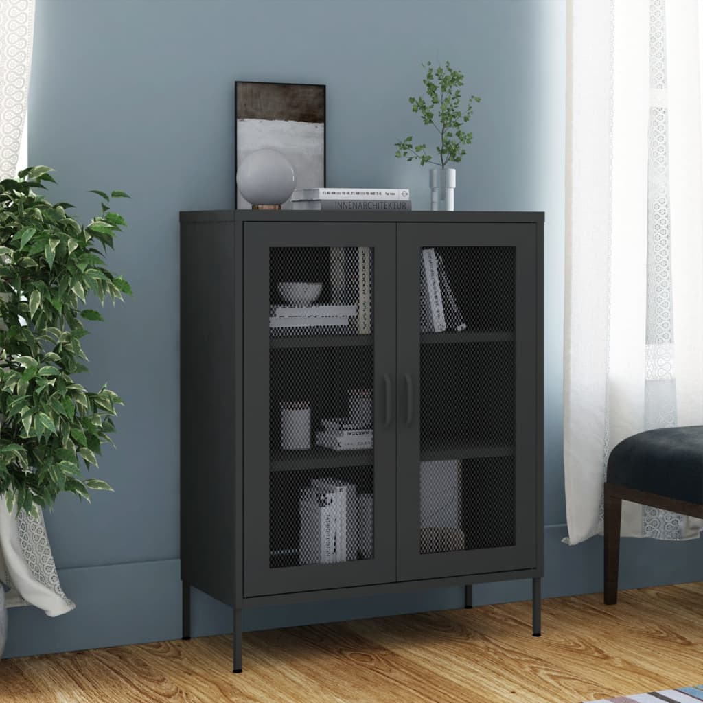 Storage Cabinet Anthracite 80x35x101.5 cm Steel - Casper Homes