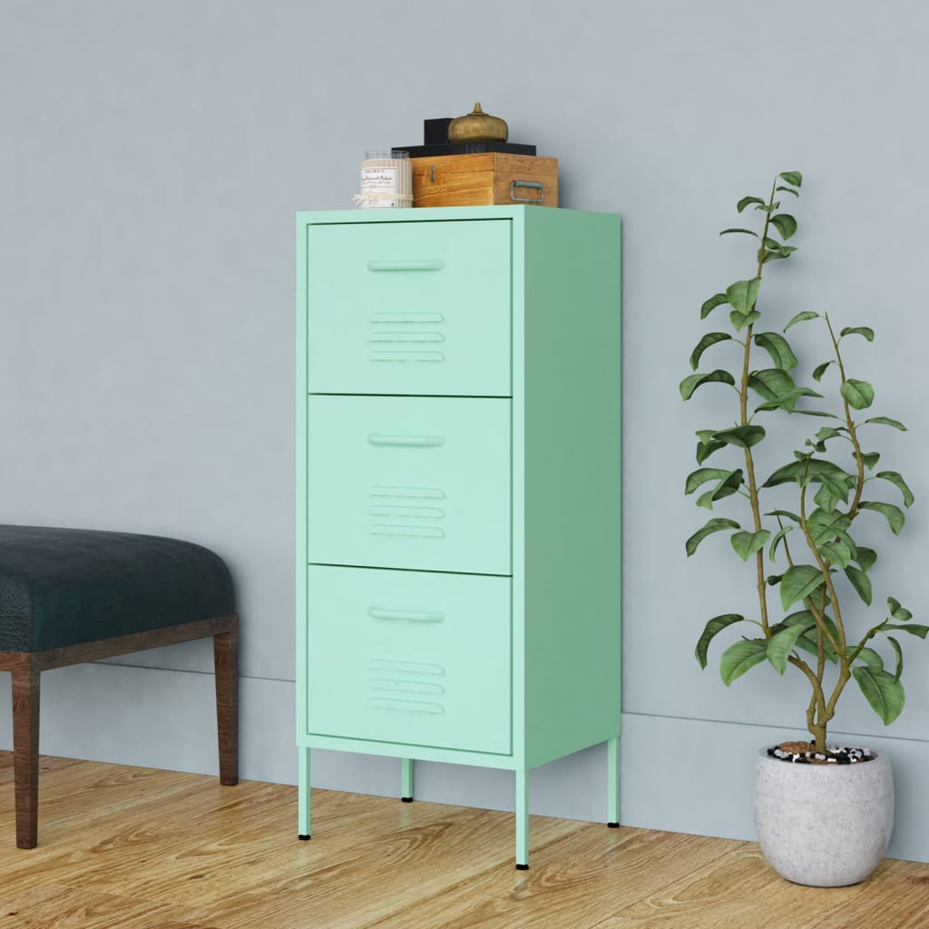 Storage Cabinet Mint 42.5x35x101.5 cm Steel - Tyrell & Tyrell