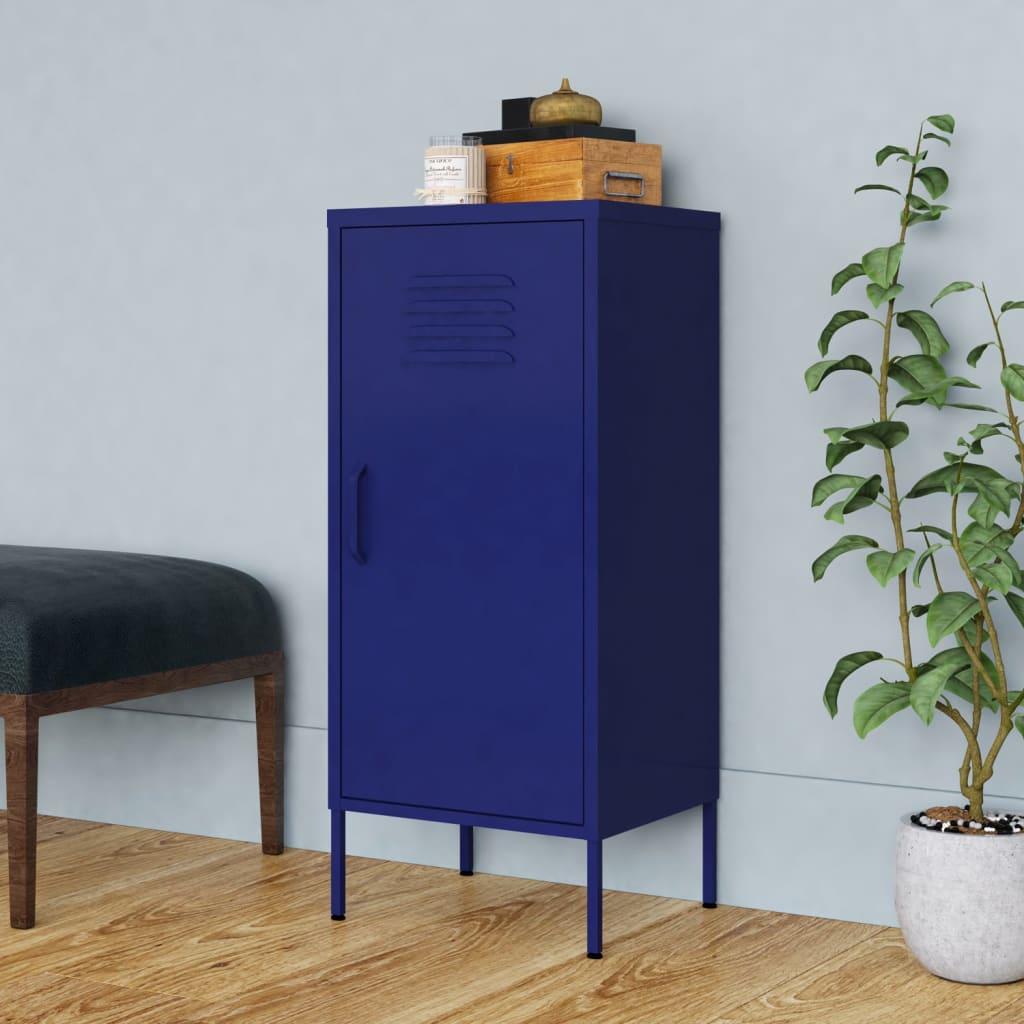Storage Cabinet Navy Blue 42.5x35x101.5 cm Steel - Sid & Sam