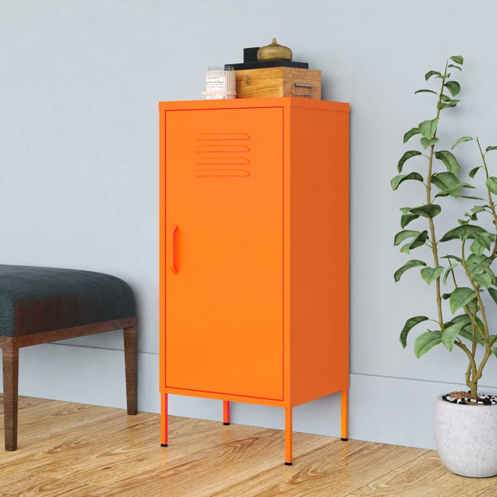 Storage Cabinet Orange 42.5x35x101.5 cm Steel - Merlin Deals