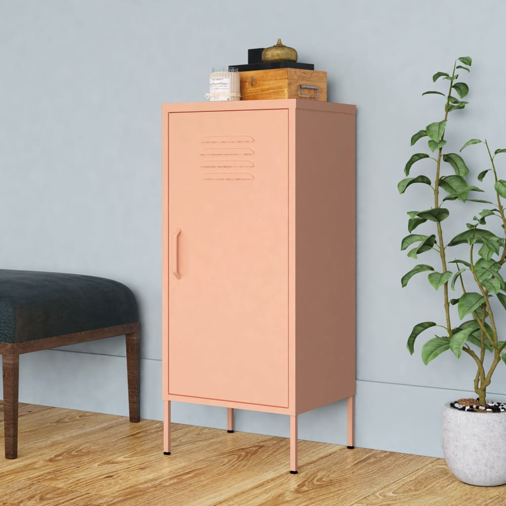 Storage Cabinet Pink 42.5x35x101.5 cm Steel - Brittle & Co