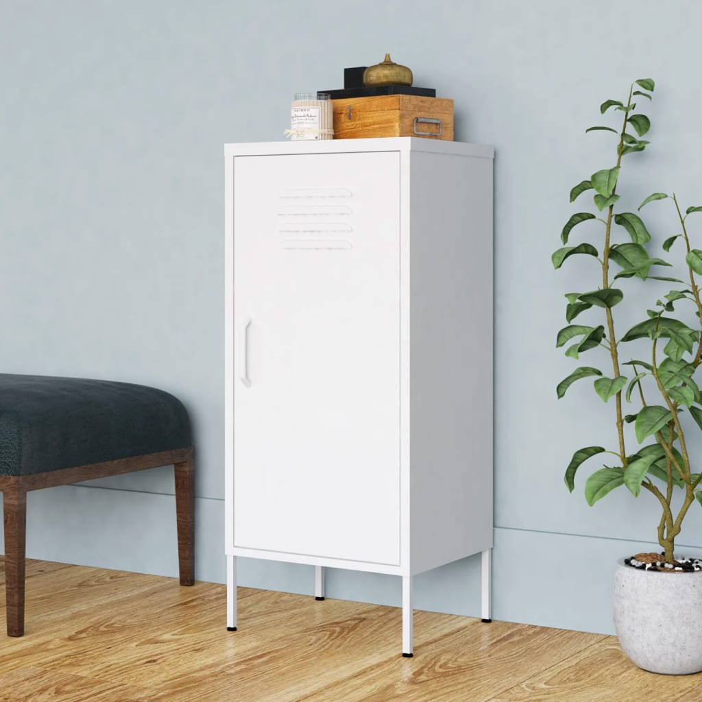 Storage Cabinet White 42.5x35x101.5 cm Steel - Direct Imports