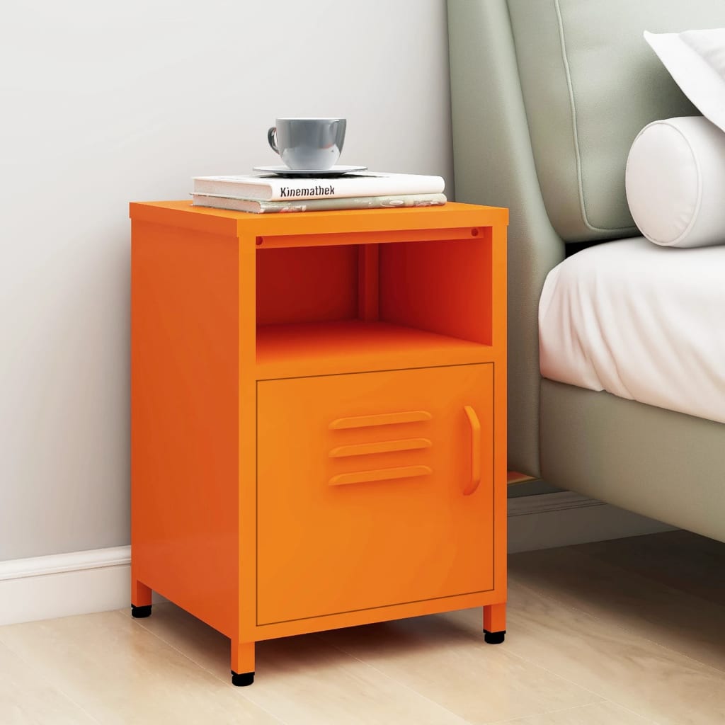 Bedside Table - MAYER Aven Nightstand Orange 35cm - Discount Dealers