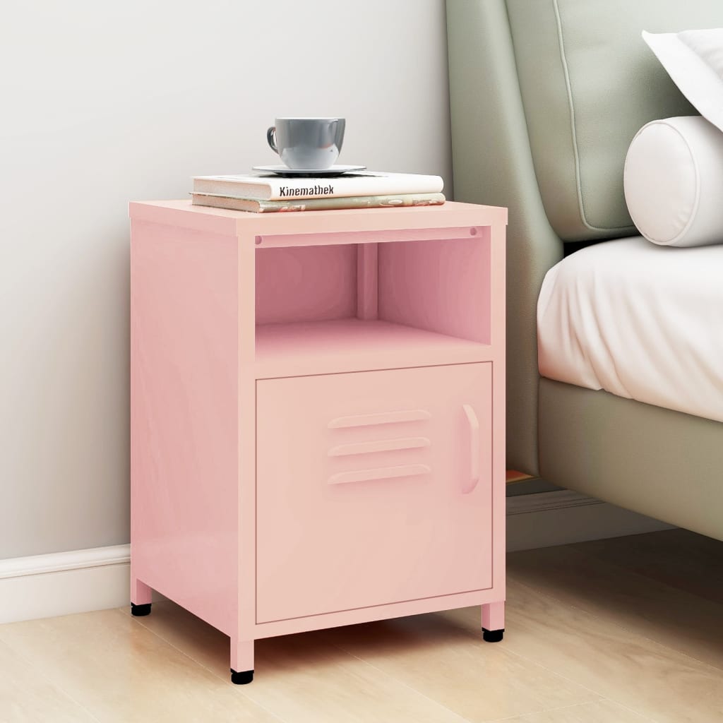 Bedside Table - MAYER Moe Nightstand Pink 35cm - Brittle & Co
