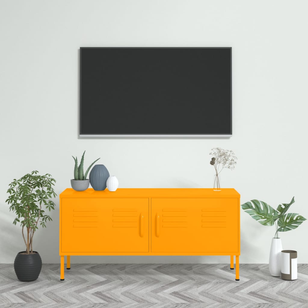 TV Cabinet Mustard Yellow 105x35x50 cm Steel - Style and Chic