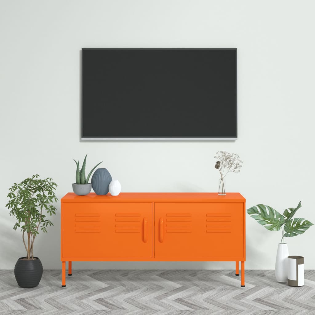 TV Cabinet Orange 105x35x50 cm Steel - Merkel Designers