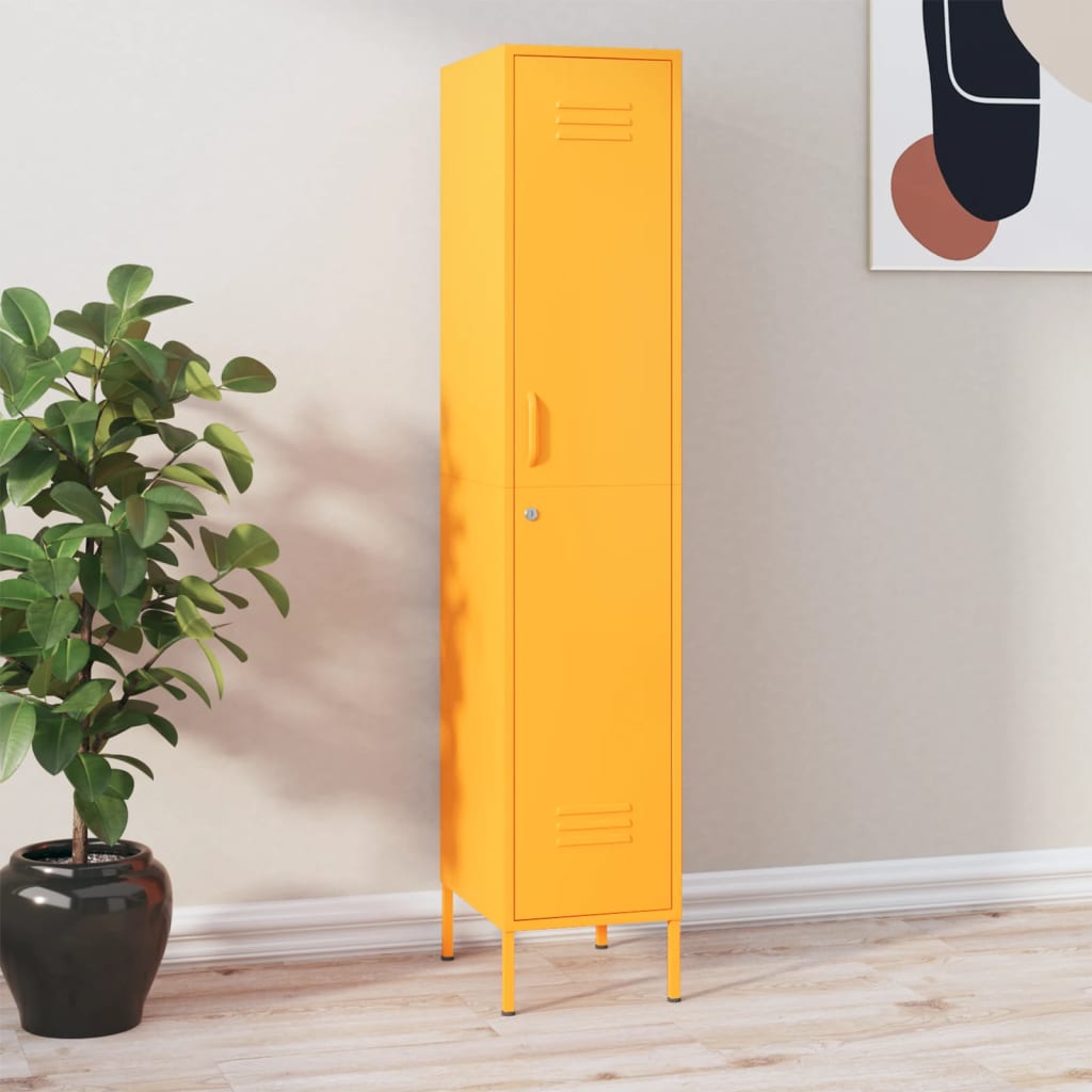Locker Cabinet Mustard Yellow 35x46x180 cm Steel - Merkel Designers