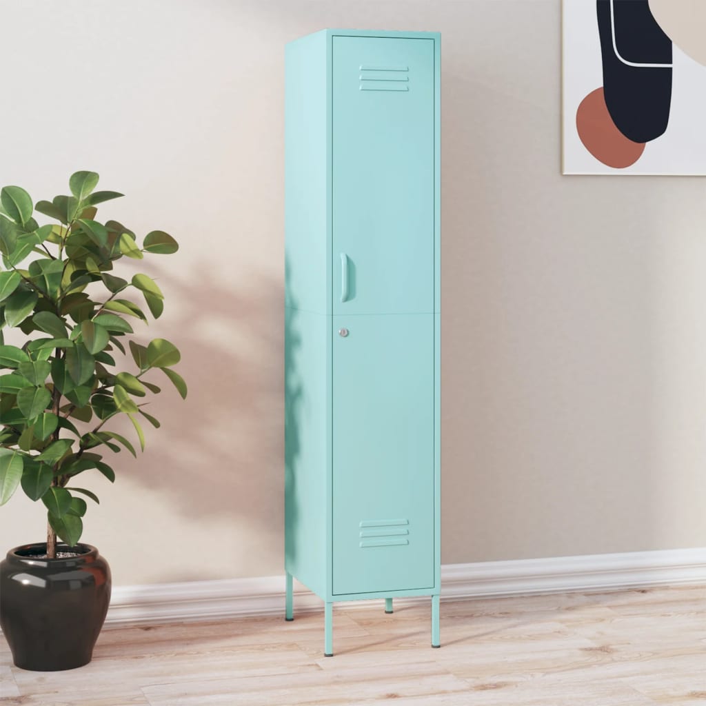 Locker Cabinet Mint 35x46x180 cm Steel - The Home Maker