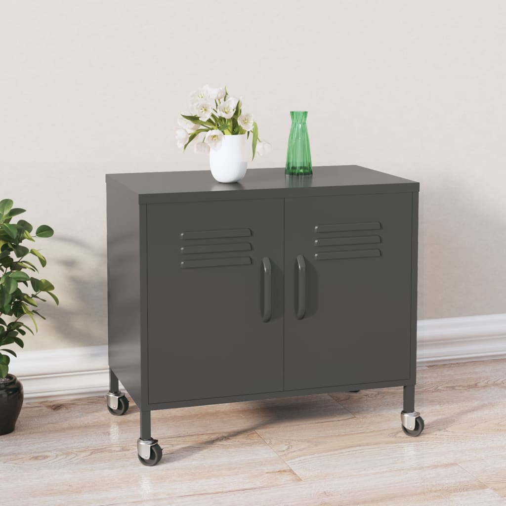 Storage Cabinet Anthracite 60x35x56 cm Steel - Discount Dealers