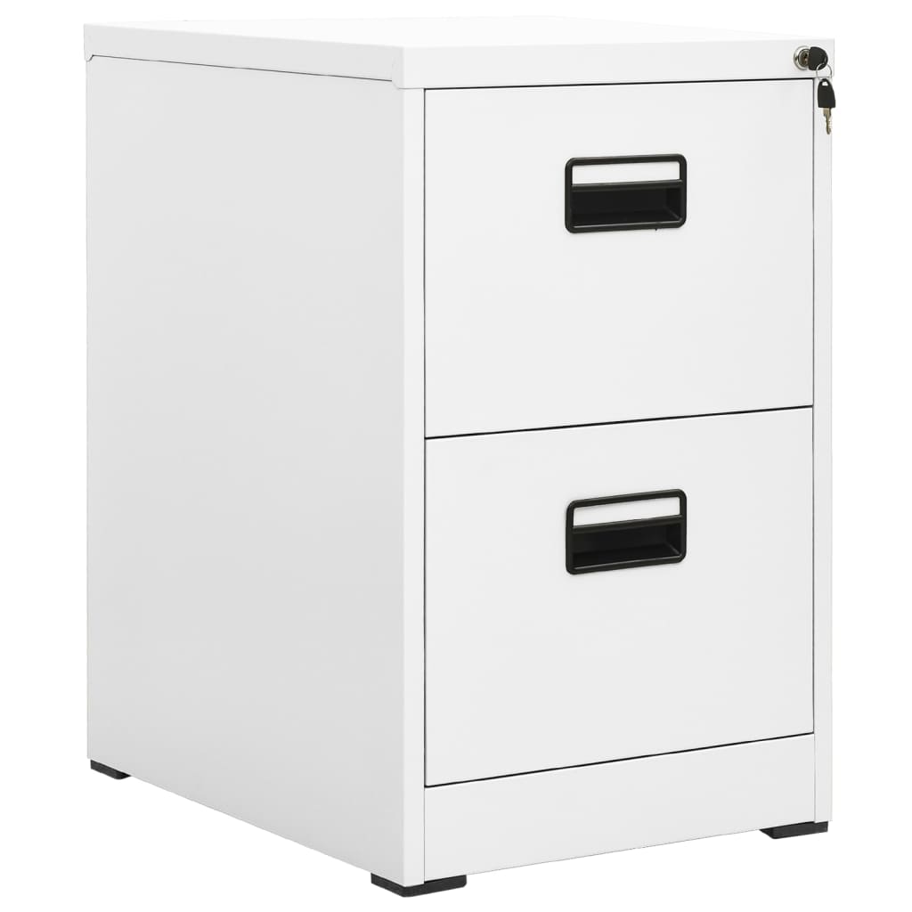 Filing Cabinet White 46x62x72.5 cm Steel - All Things Good